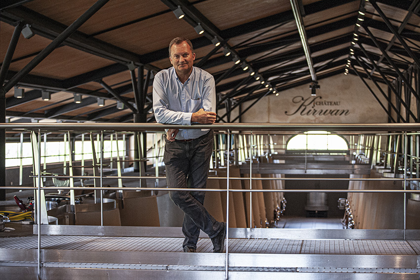 Château Kirwan, owner Yann Schÿler in the modern winery