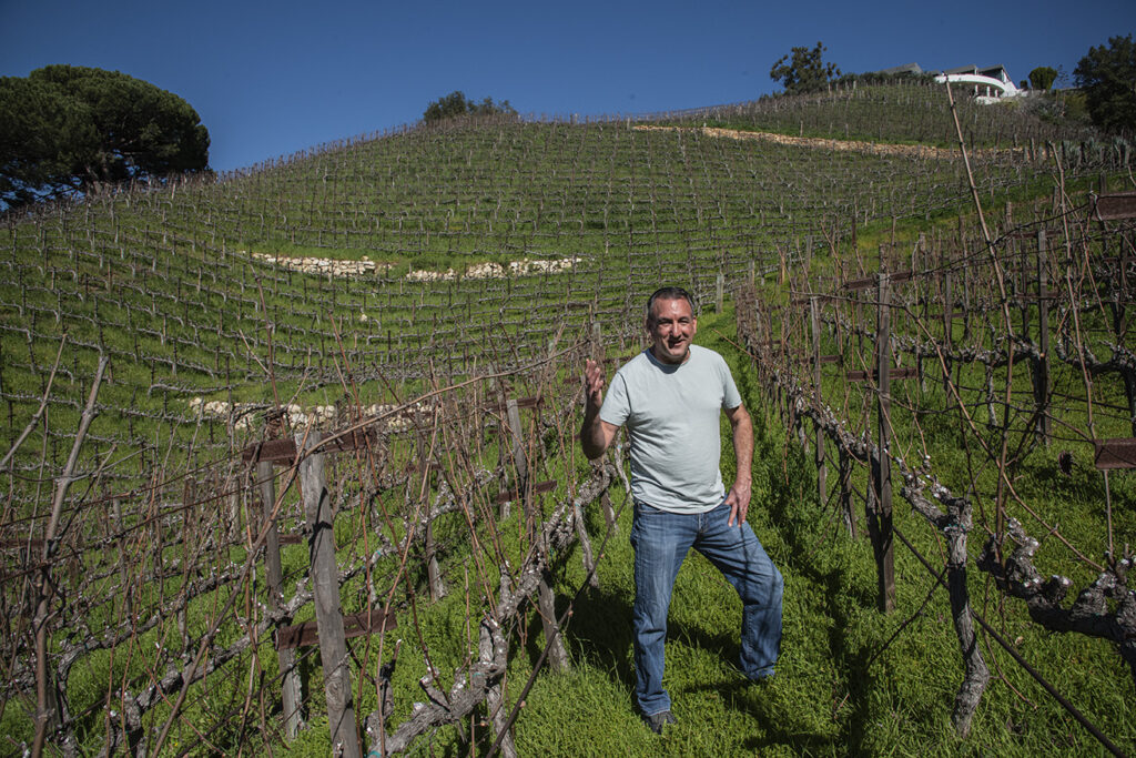 USA, California, Los Angeles. Moraga Bel Air, winemaker and manager Paul Warson